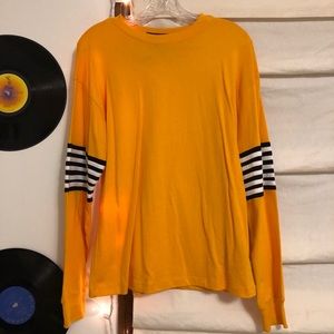 yellow crew neck